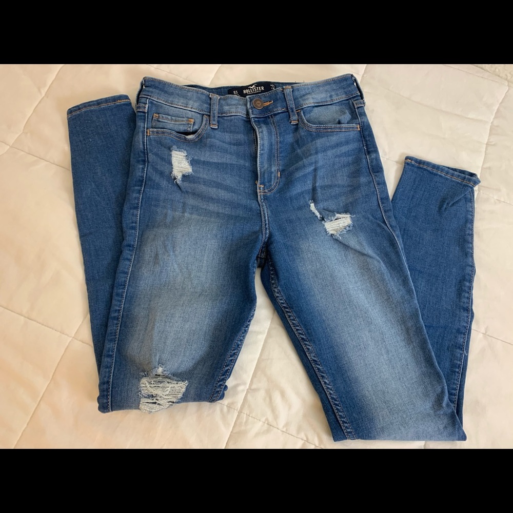 Hollister high rise dark wash skinny jeans